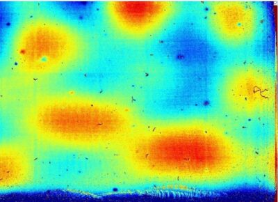 自己組織化単分子膜での分子の相互作用の度合いの検出画像