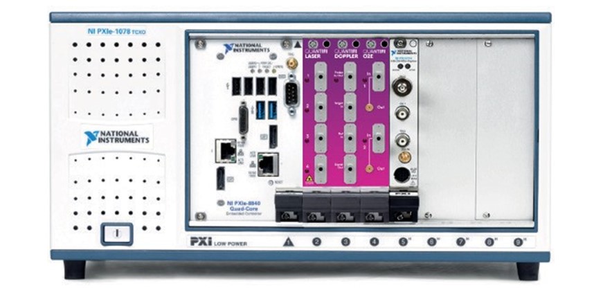 光ドップラー速度測定（PDV）のPXIeモジュール構成　図3.