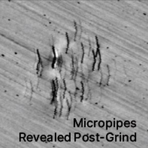 Onto Innovation Celero PL 研磨後に出現したマイクロパイプ